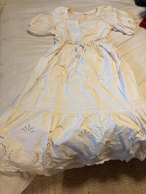 Moon River Cream maxi dress